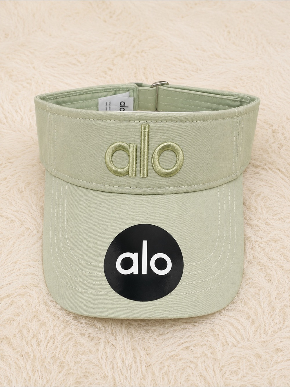 Alo Yoga Women’s Sun Visor Sage Green Green Adjustable Cotton Hat